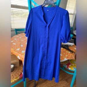 Size large blue dress.